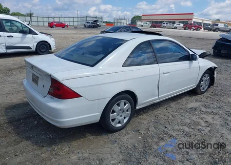 2002 Honda Civic Ex из США, поврежденный, VIN 1HGEM22952L087950